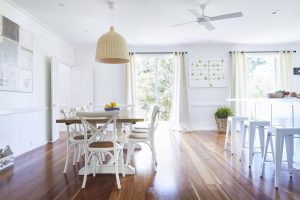Kitchen and dining open plan Hamptons